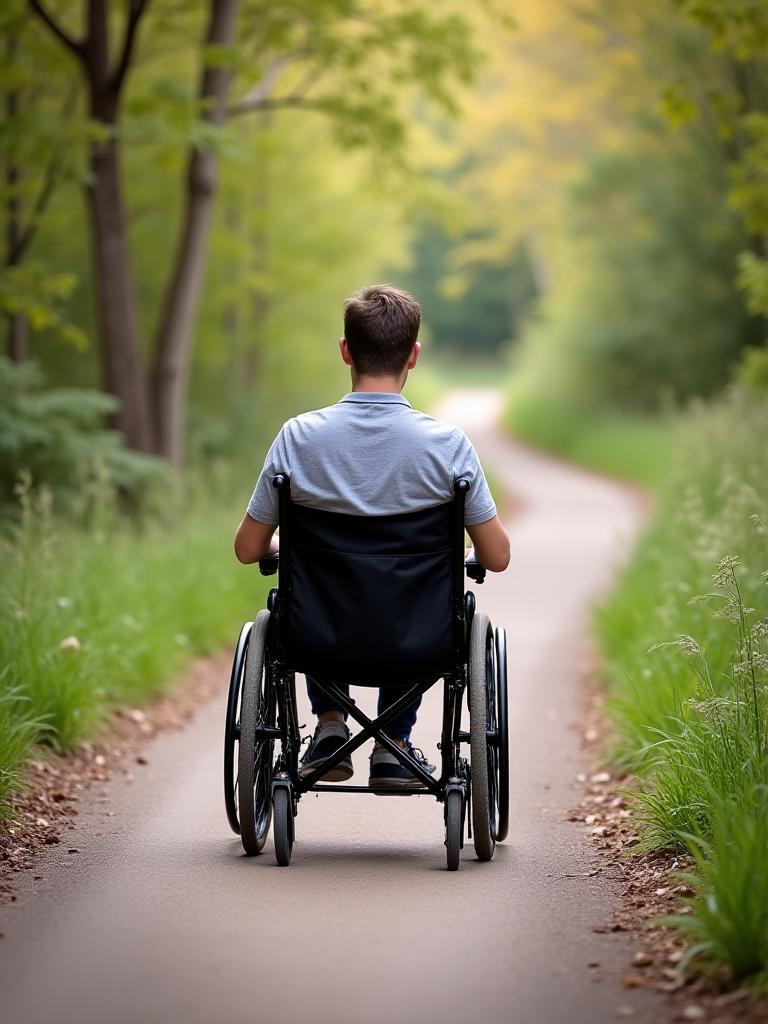 Accessible wheelchair-friendly nature trail